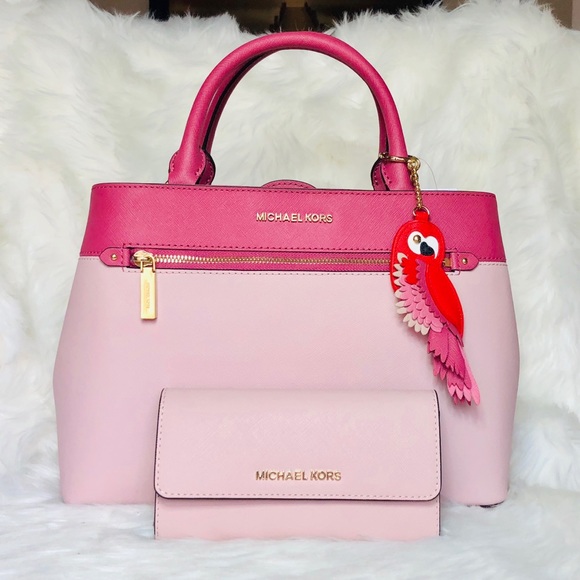 Michael Kors Handbags - 3PCS Michael Kors Hailee Satchel Wallet Charms Set